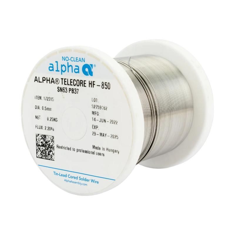 Alpha 63Sn Pb37 Hf-850 Lehim Teli 0,5Mm 250G