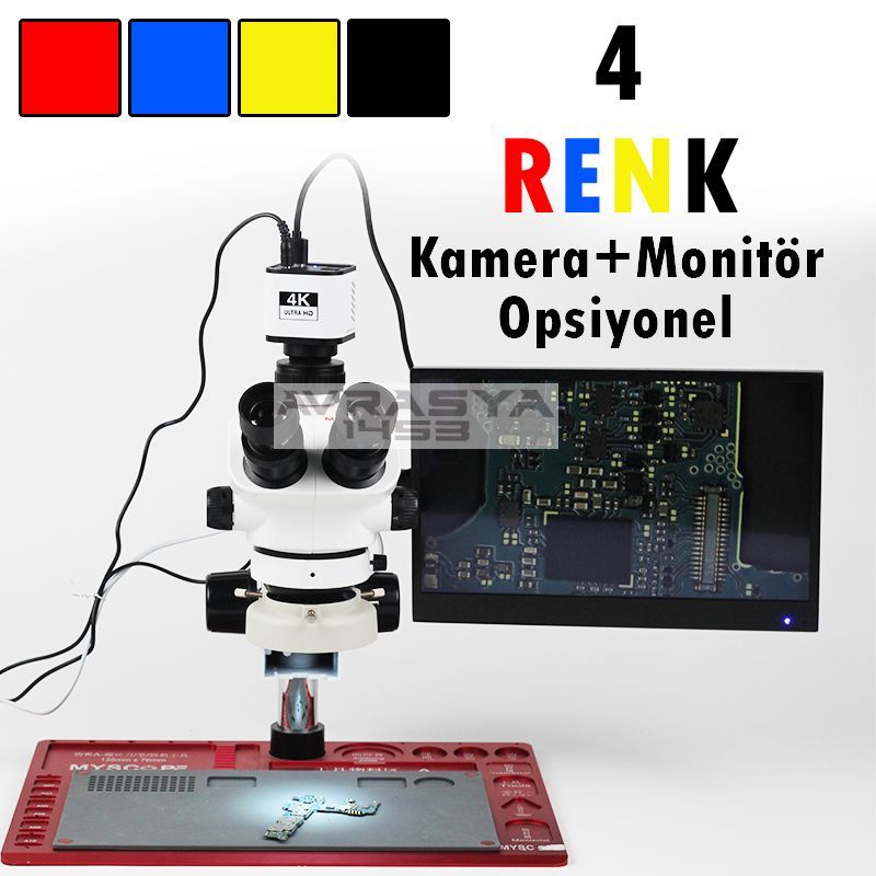 Mikroskop Zs 7050P Kamera Yuval Krmz Tablo Set