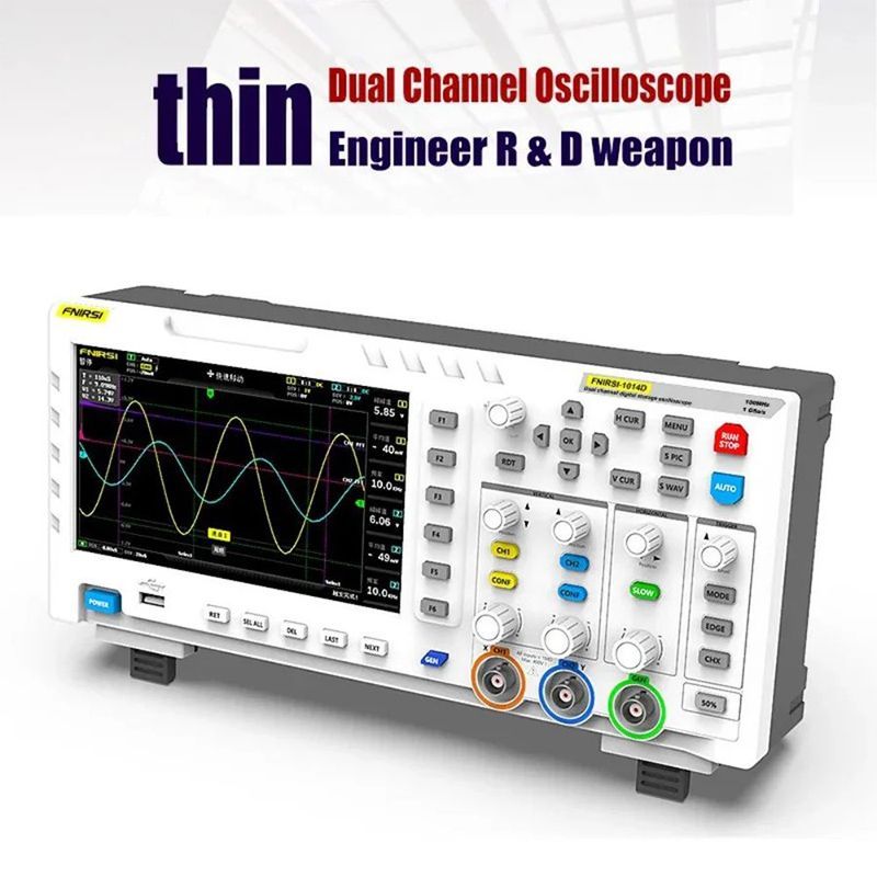 Fnirsi 1014D S Dijital Osiloskop 100MHz 2CH, Sinyal Jenerat�r� 10MHz