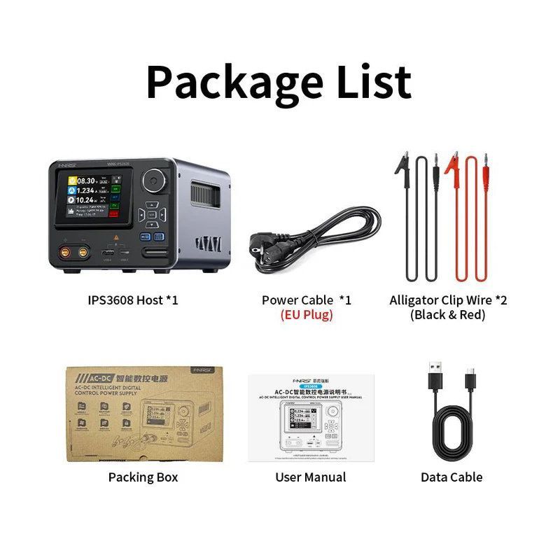 Fnirsi IPS3608 AC-DC Ak�ll� Dijital Kontrol G�� Kayna��