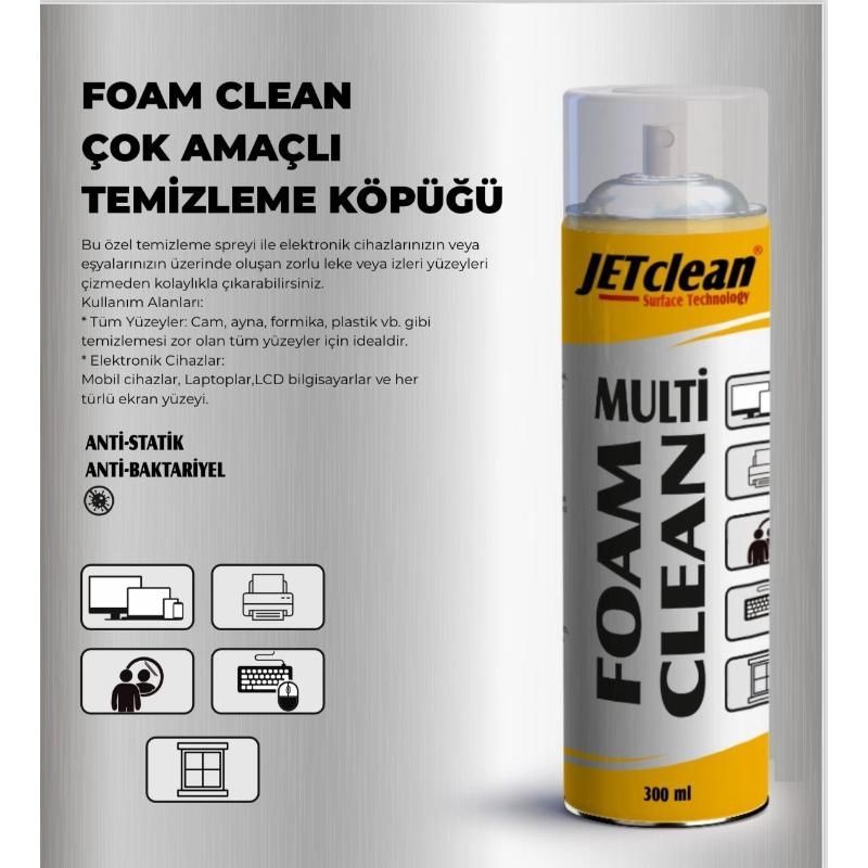 Jetclean Multi Foam Clean Temizleme K�p��� 300Ml