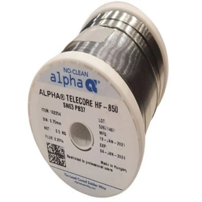 Alpha 63Sn 37Pb Hf-850 Lehim Teli 0,50Mm 500G