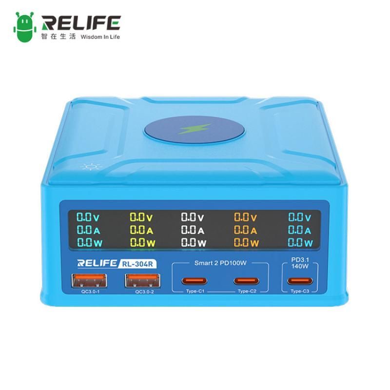Relife Rl-304R 260W 5 Port Wireless Type-C Usb Charger