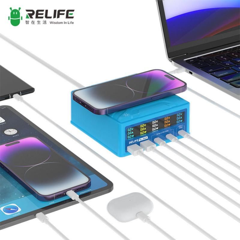Relife Rl-304R 260W 5 Port Wireless Type-C Usb Charger
