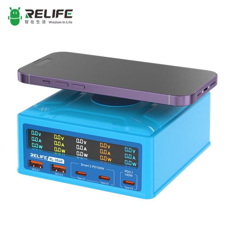 Relife Rl-304R 260W 5 Port Wireless Type-C Usb Charger